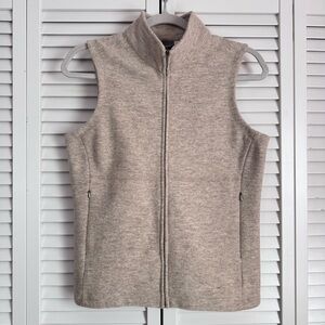 Ibex Carrie Merino Wool Oatmeal Heather Full Zip Vest Women’s Size Small